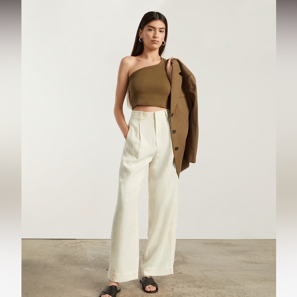 Everlane Cream Wide Leg Pants